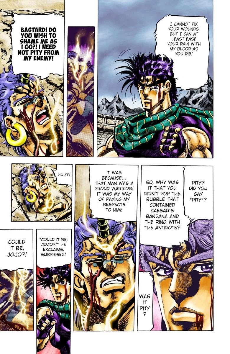 JoJo's Bizarre Adventure Part 2 - Battle Tendency (Official Colored) Chapter 60 page 6 - Chapter 60: The Warrior Returning to the Wind