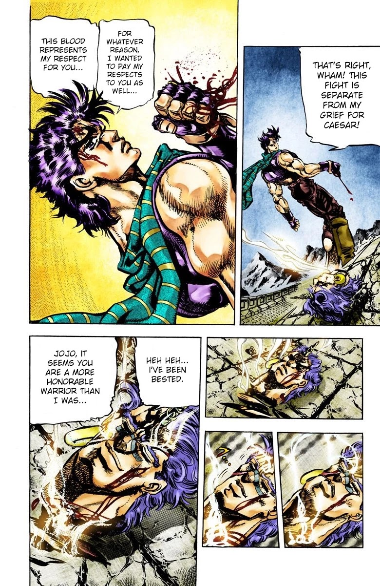 JoJo's Bizarre Adventure Part 2 - Battle Tendency (Official Colored) Chapter 60 page 7 - Chapter 60: The Warrior Returning to the Wind