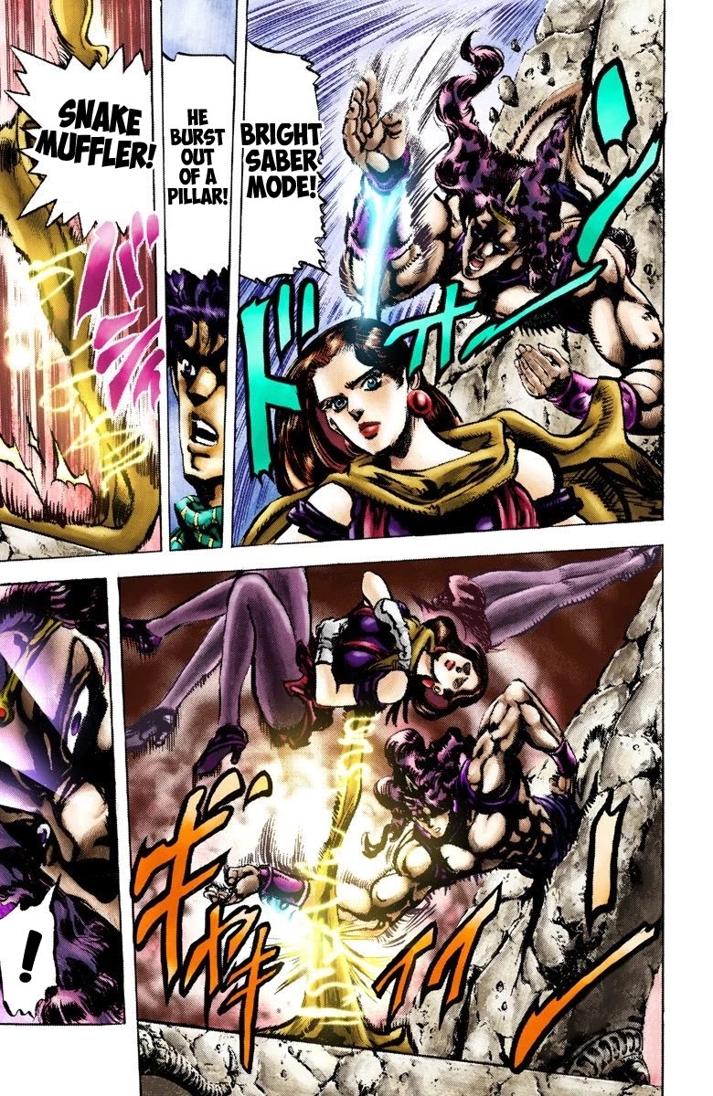 JoJo's Bizarre Adventure Part 2 - Battle Tendency (Official Colored) Chapter 61 page 14 - Chapter 61: Treachery at the Temple of Sacrifice