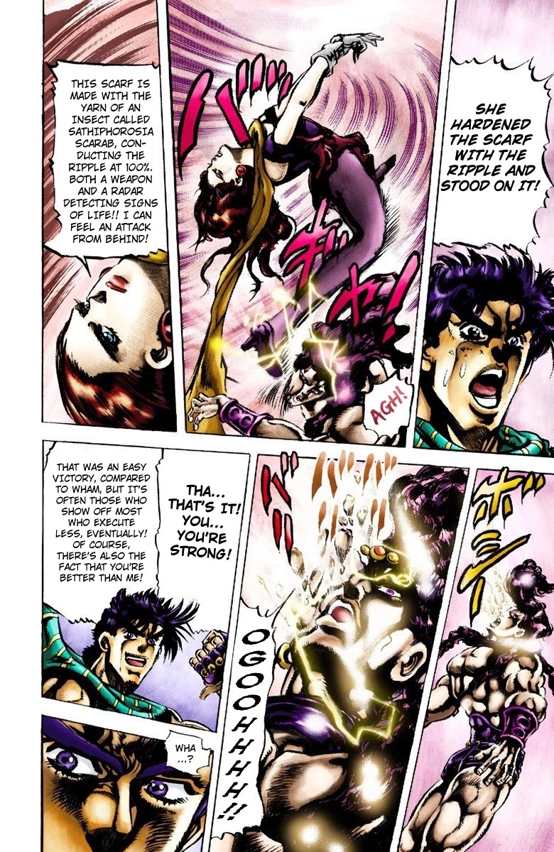 JoJo's Bizarre Adventure Part 2 - Battle Tendency (Official Colored) Chapter 61 page 15 - Chapter 61: Treachery at the Temple of Sacrifice