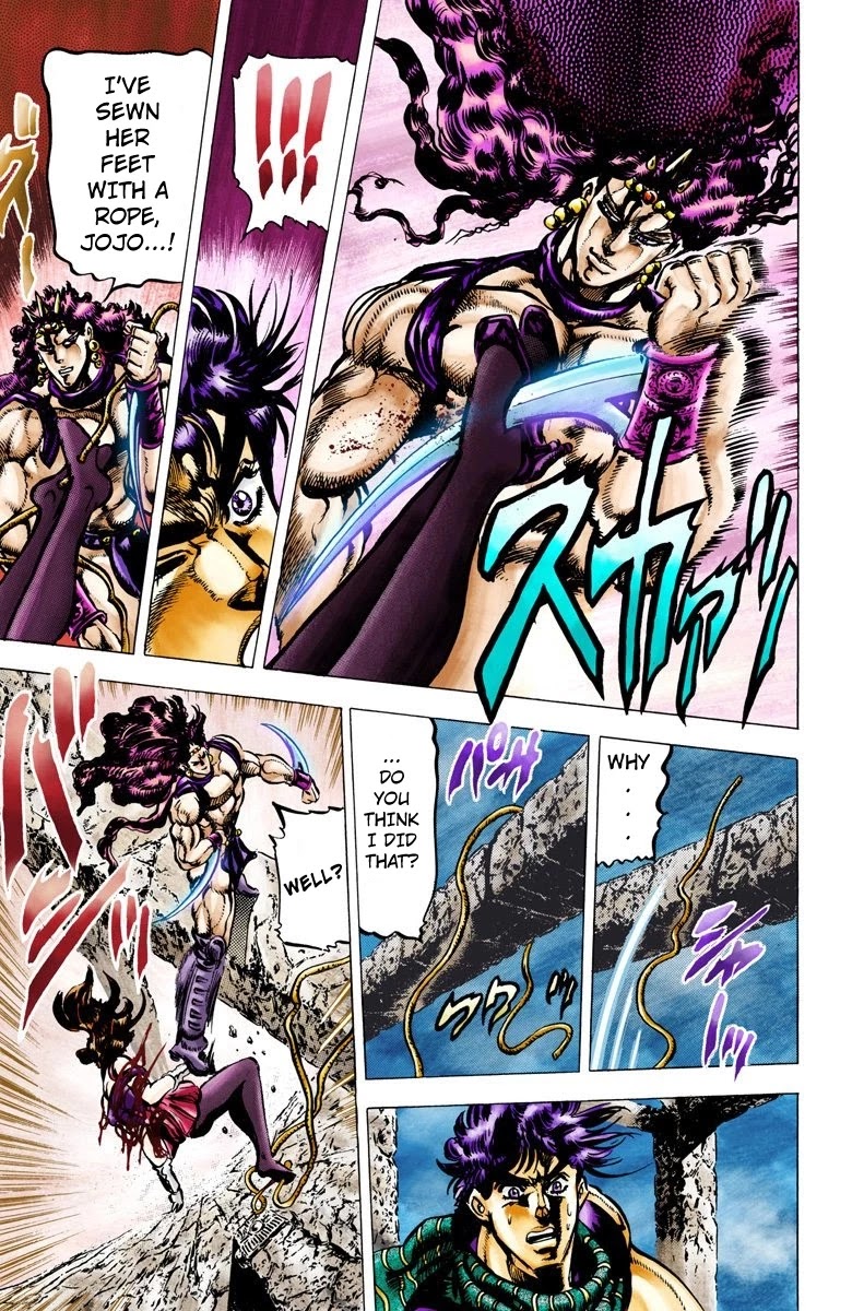 JoJo's Bizarre Adventure Part 2 - Battle Tendency (Official Colored) Chapter 62 page 13 - Chapter 62: The Link Between Lisa Lisa and JoJo