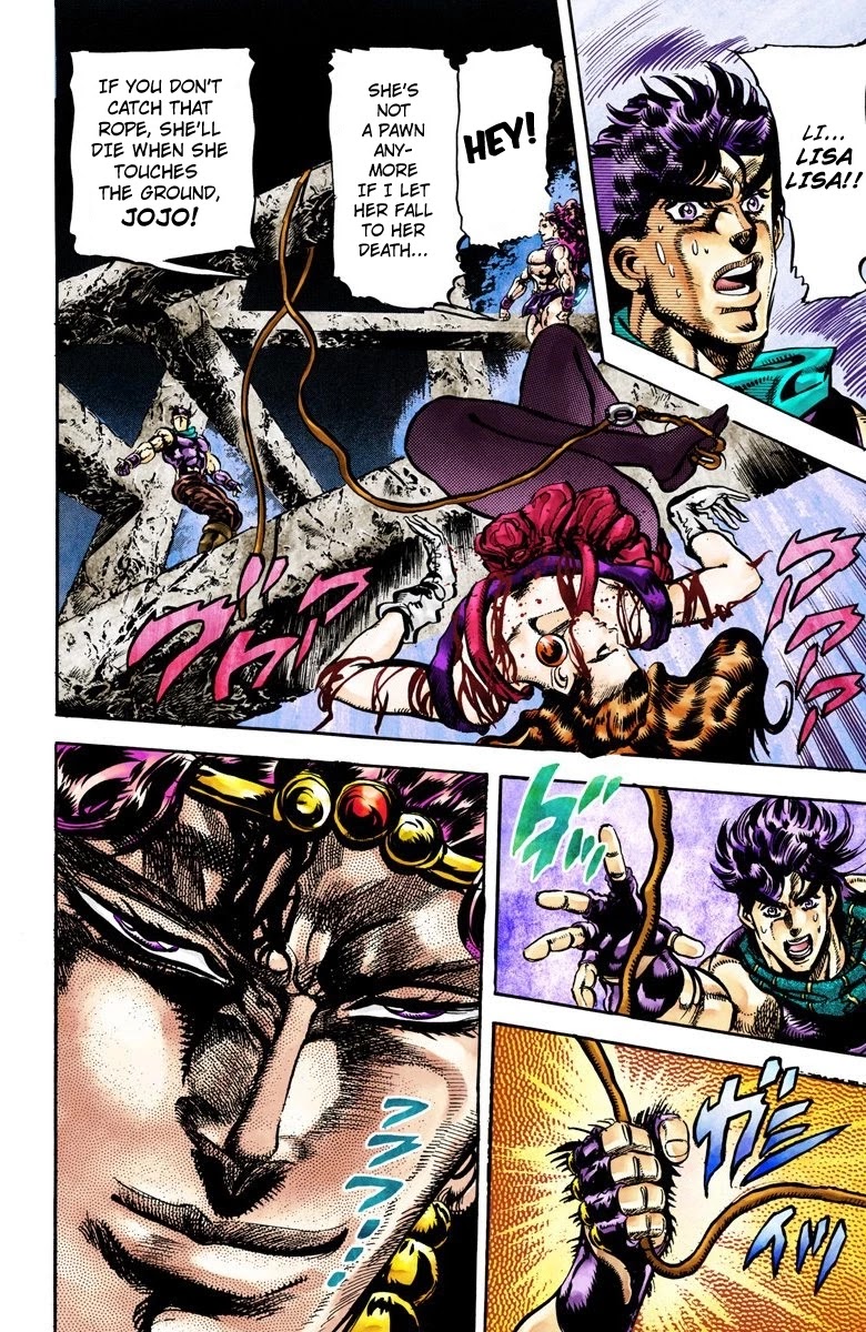 JoJo's Bizarre Adventure Part 2 - Battle Tendency (Official Colored) Chapter 62 page 14 - Chapter 62: The Link Between Lisa Lisa and JoJo