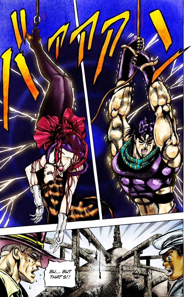 JoJo's Bizarre Adventure Part 2 - Battle Tendency (Official Colored) Chapter 62 page 15 - Chapter 62: The Link Between Lisa Lisa and JoJo