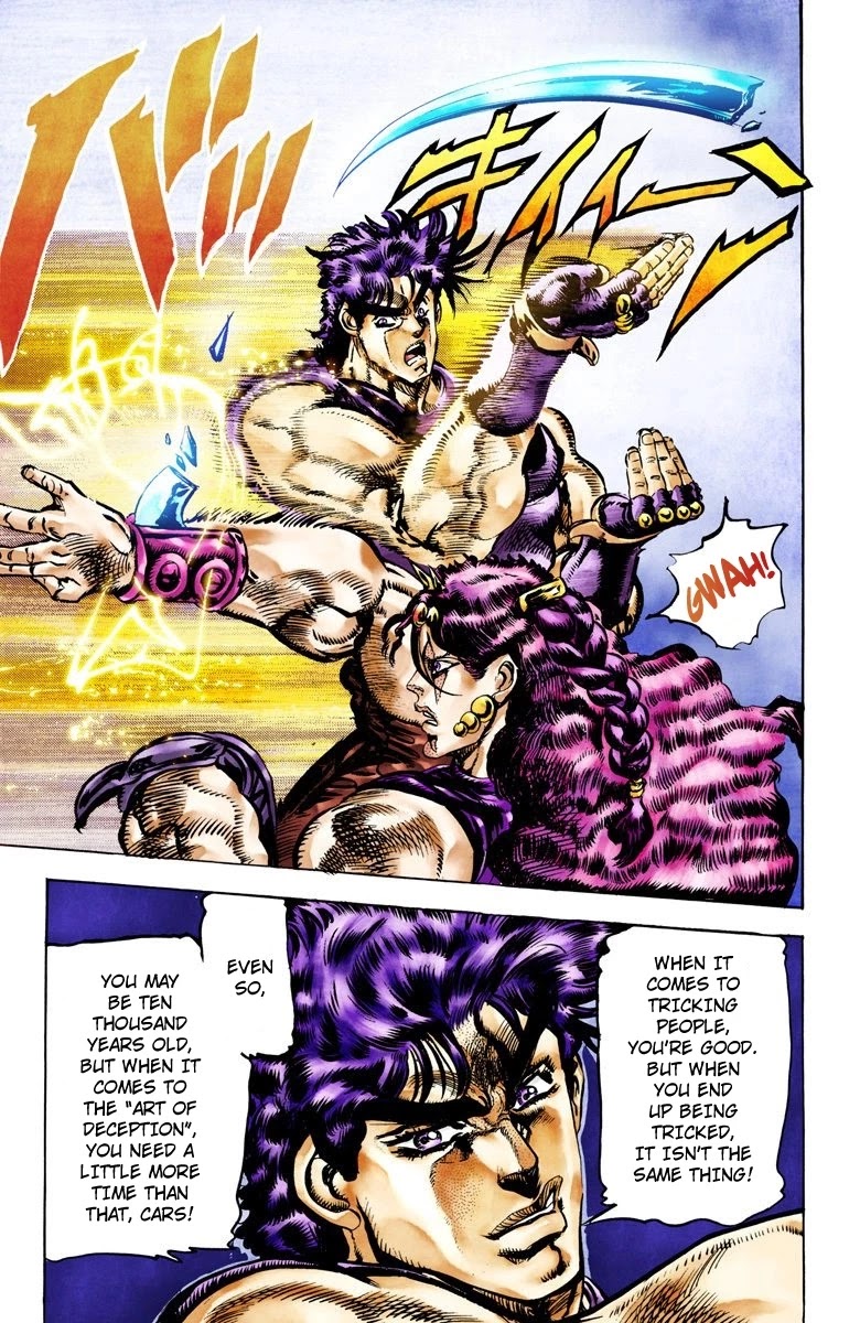 JoJo's Bizarre Adventure Part 2 - Battle Tendency (Official Colored) Chapter 63 page 18 - Chapter 63: JoJo's Ultimate Ripple!