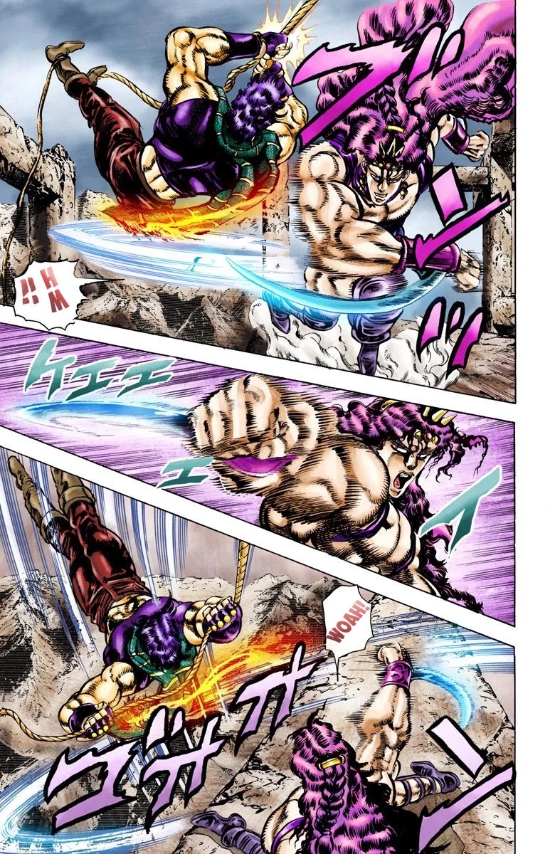 JoJo's Bizarre Adventure Part 2 - Battle Tendency (Official Colored) Chapter 63 page 8 - Chapter 63: JoJo's Ultimate Ripple!