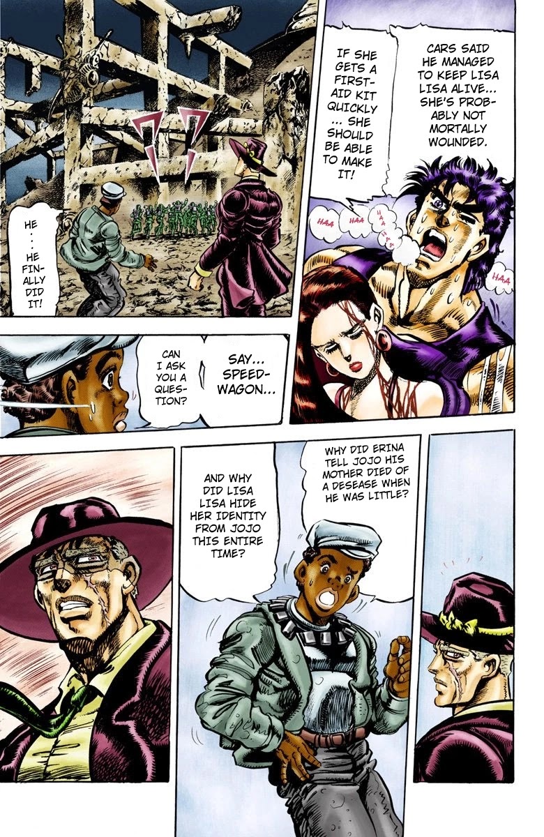 JoJo's Bizarre Adventure Part 2 - Battle Tendency (Official Colored) Chapter 64 page 5 - Chapter 64: The Tragedy of George Joestar
