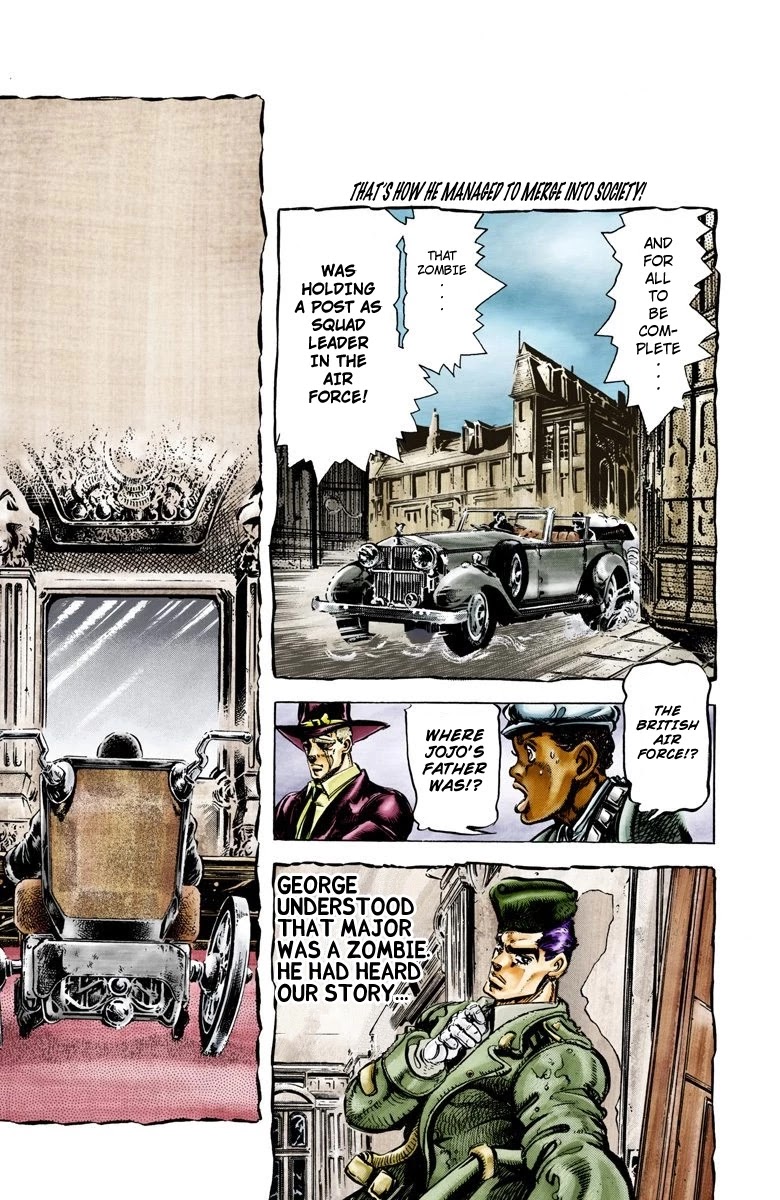 JoJo's Bizarre Adventure Part 2 - Battle Tendency (Official Colored) Chapter 64 page 9 - Chapter 64: The Tragedy of George Joestar