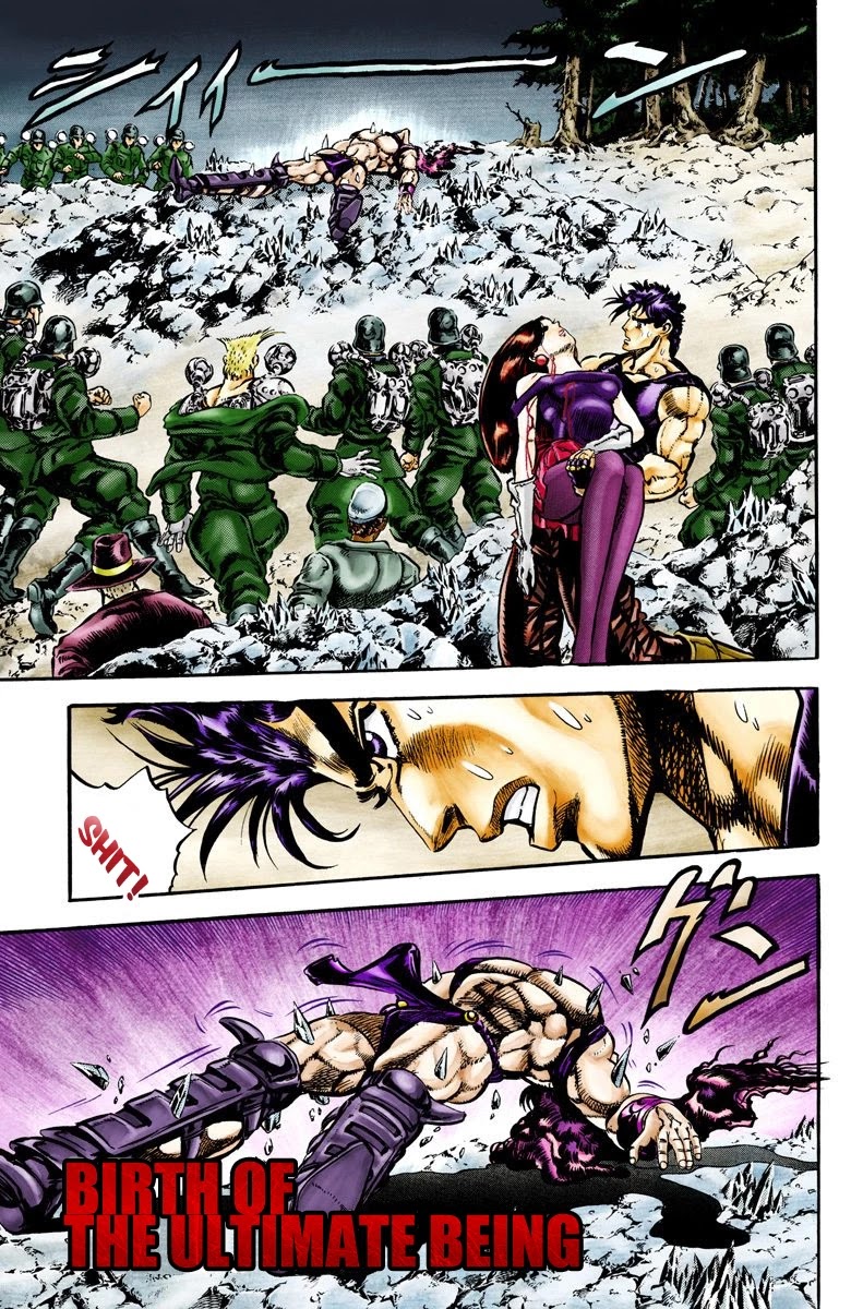 JoJo's Bizarre Adventure Part 2 - Battle Tendency (Official Colored) Chapter 65 page 1 - Chapter 65: Birth of the Ultimate Being