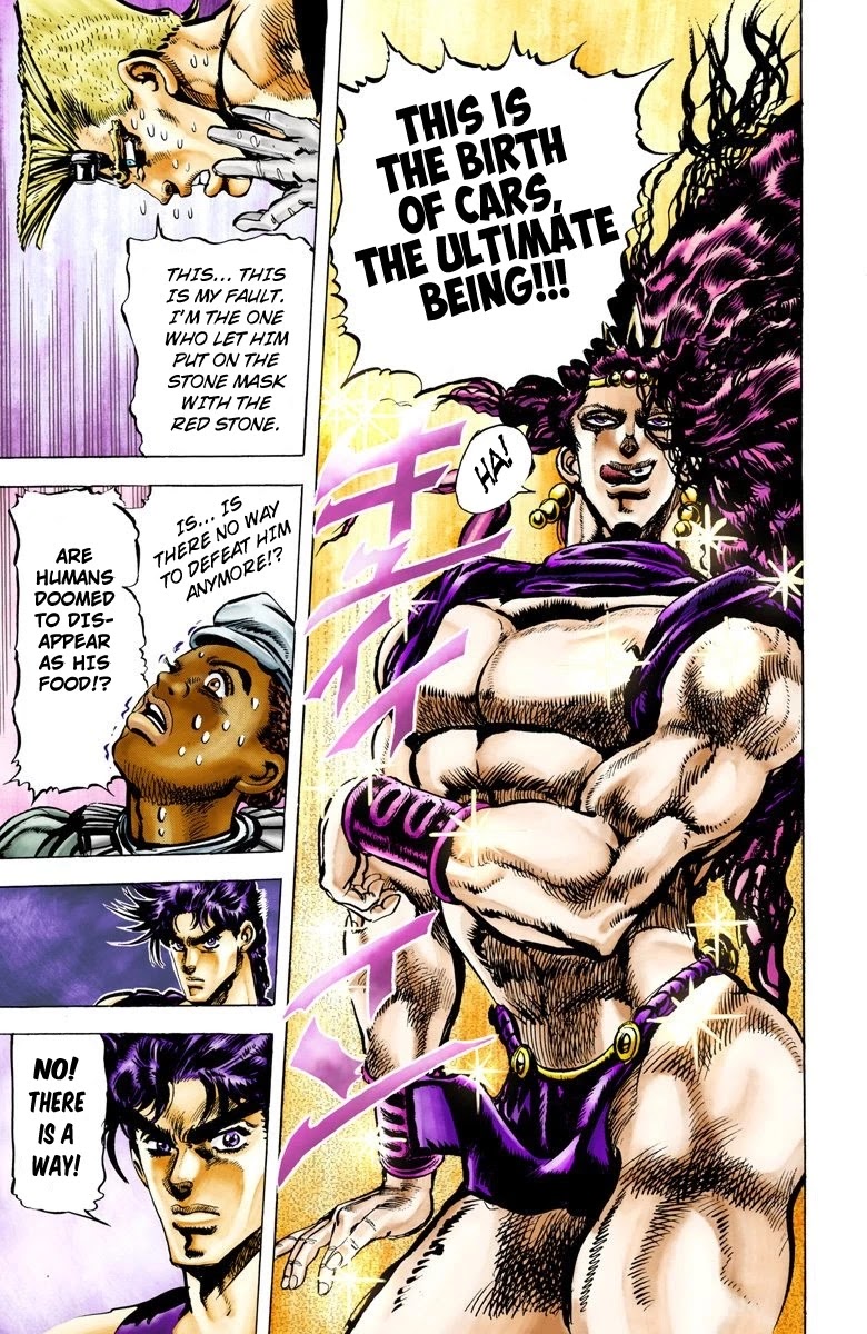 JoJo's Bizarre Adventure Part 2 - Battle Tendency (Official Colored) Chapter 65 page 14 - Chapter 65: Birth of the Ultimate Being