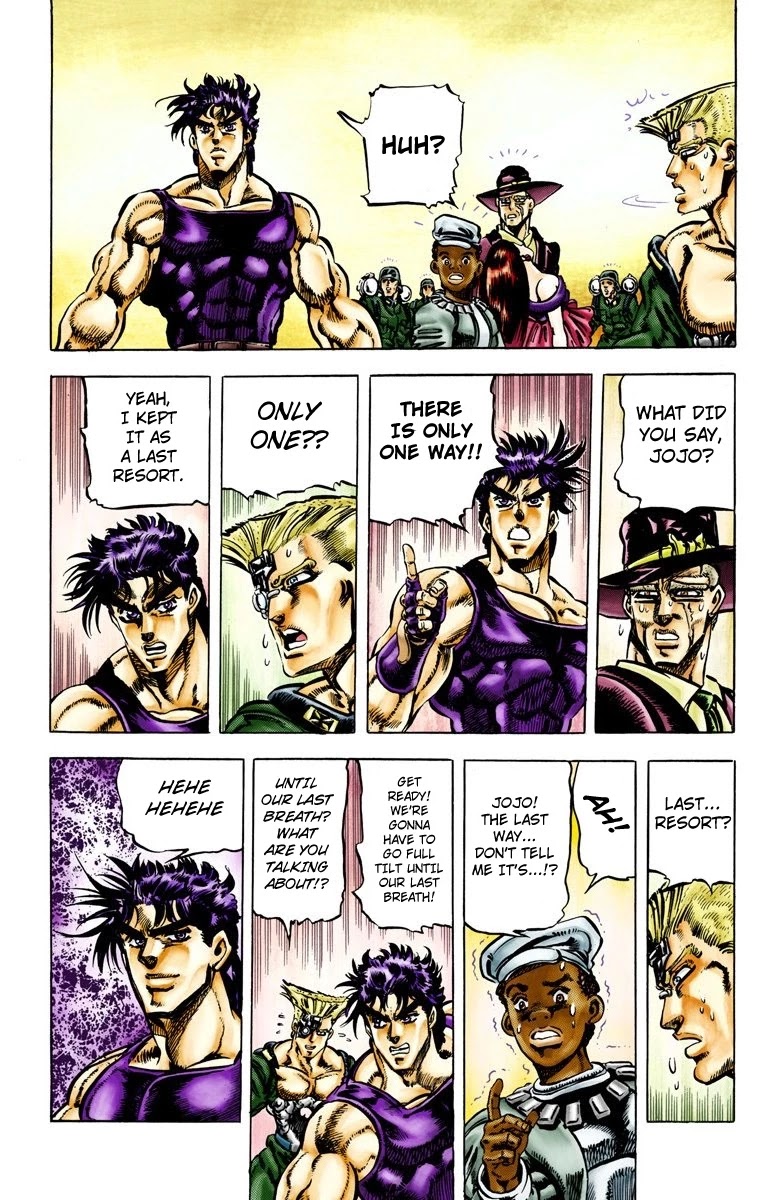 JoJo's Bizarre Adventure Part 2 - Battle Tendency (Official Colored) Chapter 65 page 15 - Chapter 65: Birth of the Ultimate Being