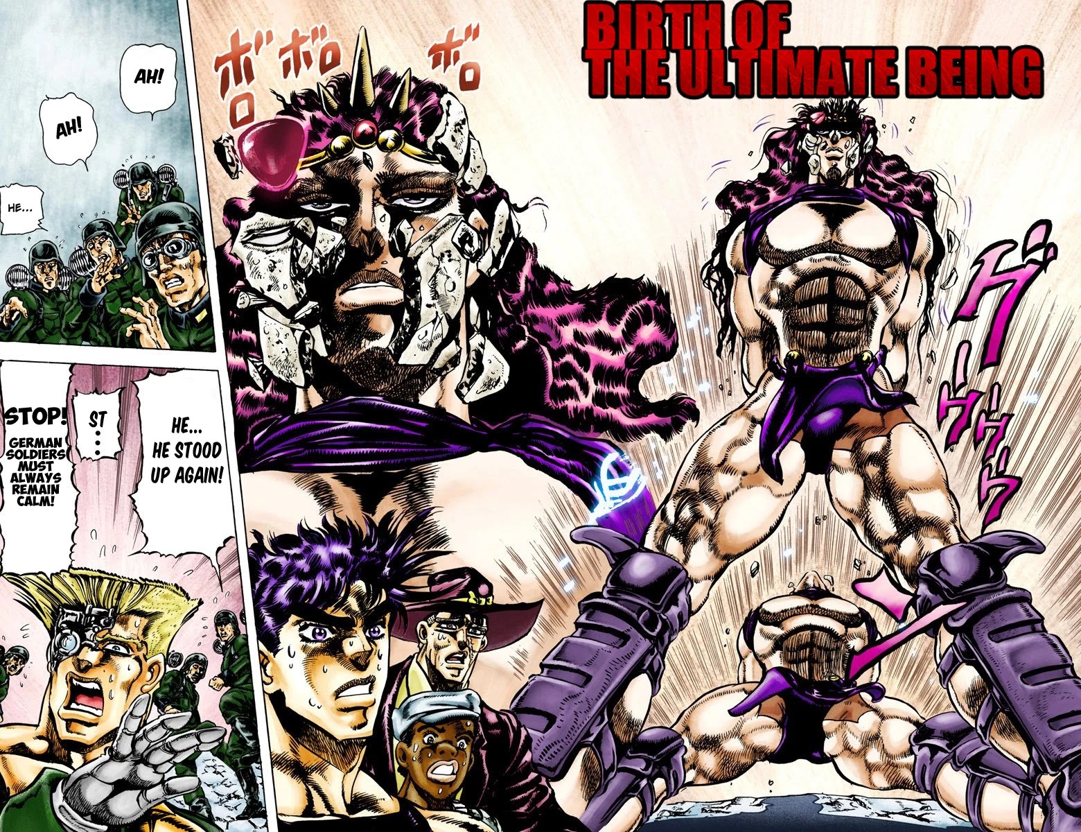 JoJo's Bizarre Adventure Part 2 - Battle Tendency (Official Colored) Chapter 65 page 2 - Chapter 65: Birth of the Ultimate Being