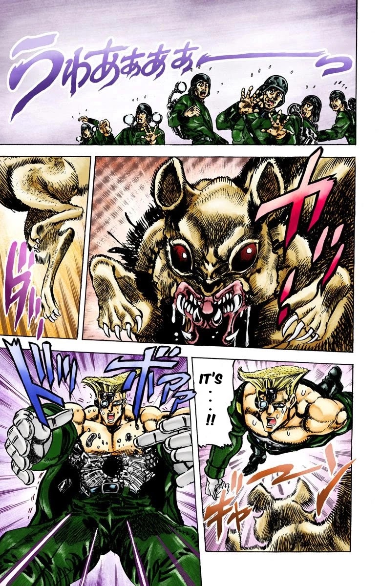 JoJo's Bizarre Adventure Part 2 - Battle Tendency (Official Colored) Chapter 65 page 8 - Chapter 65: Birth of the Ultimate Being
