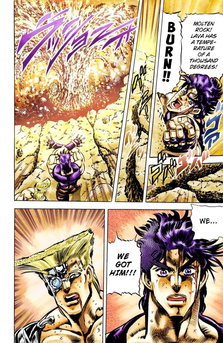 JoJo's Bizarre Adventure Part 2 - Battle Tendency (Official Colored) Chapter 67 page 10 - Chapter 67: The Man Who Became a God