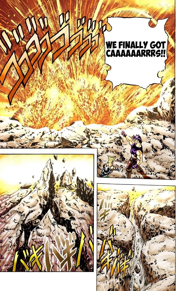 JoJo's Bizarre Adventure Part 2 - Battle Tendency (Official Colored) Chapter 67 page 11 - Chapter 67: The Man Who Became a God