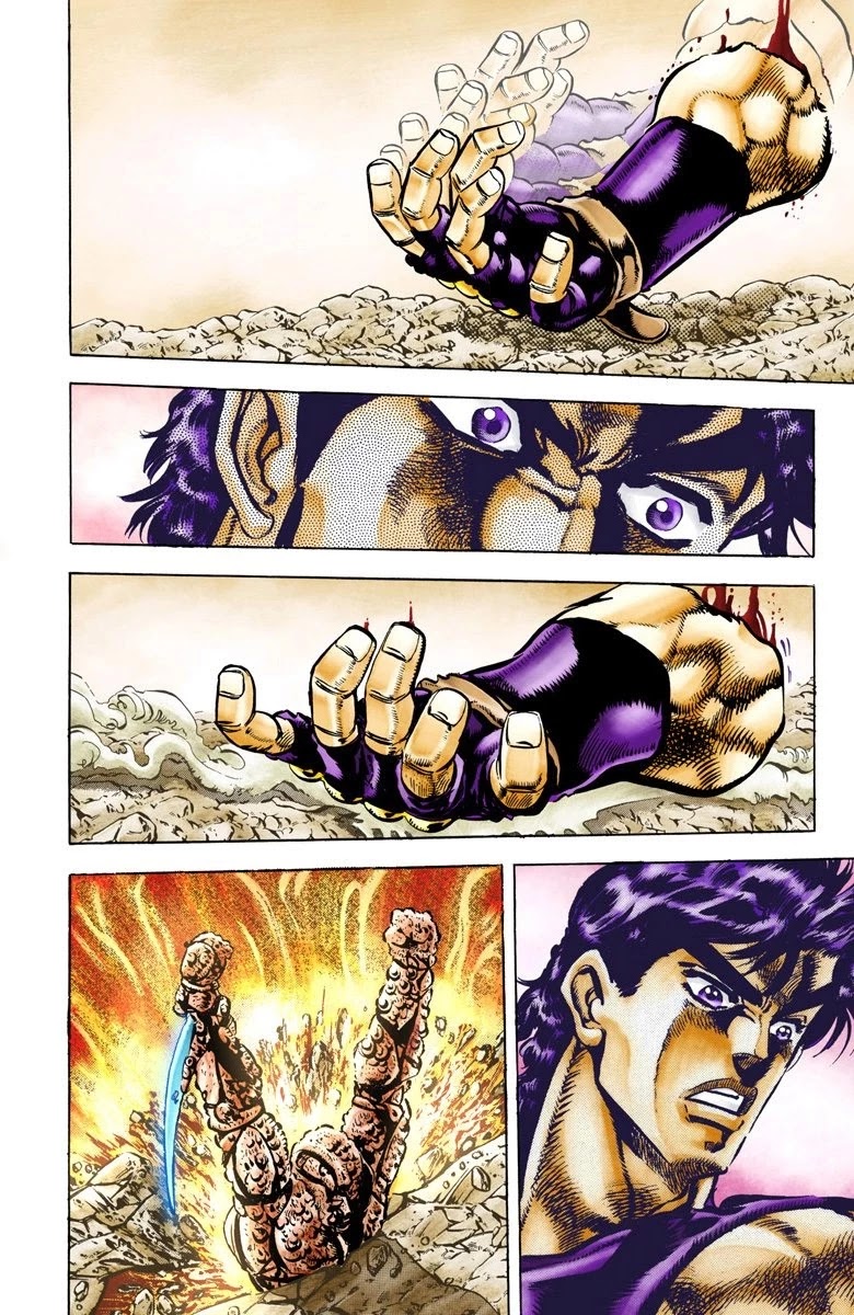JoJo's Bizarre Adventure Part 2 - Battle Tendency (Official Colored) Chapter 67 page 13 - Chapter 67: The Man Who Became a God