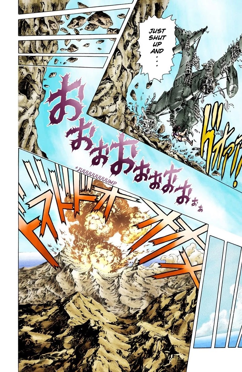 JoJo's Bizarre Adventure Part 2 - Battle Tendency (Official Colored) Chapter 67 page 4 - Chapter 67: The Man Who Became a God
