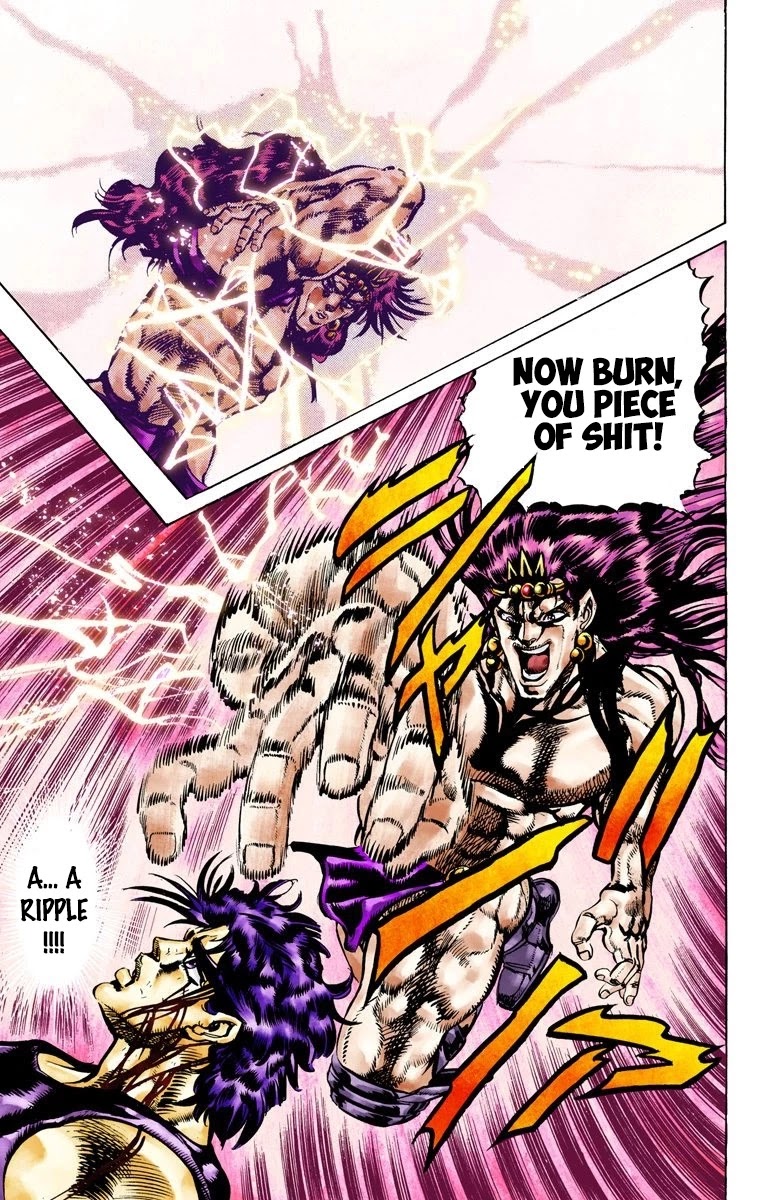 JoJo's Bizarre Adventure Part 2 - Battle Tendency (Official Colored) Chapter 68 page 10 - Chapter 68: The Phenomenal Power of the Red Stone