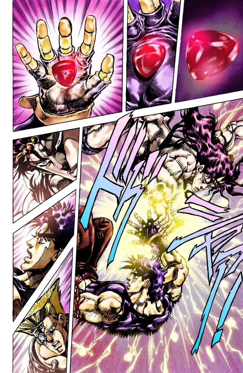 JoJo's Bizarre Adventure Part 2 - Battle Tendency (Official Colored) Chapter 68 page 11 - Chapter 68: The Phenomenal Power of the Red Stone