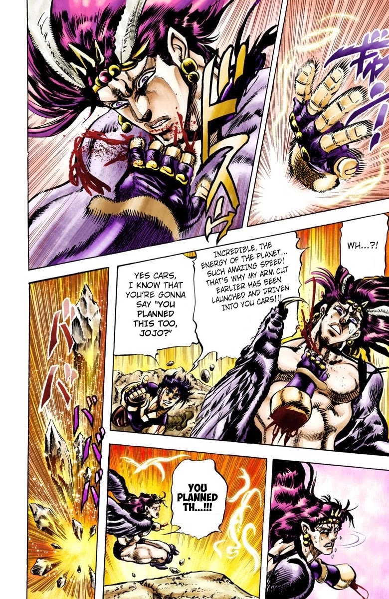 JoJo's Bizarre Adventure Part 2 - Battle Tendency (Official Colored) Chapter 68 page 14 - Chapter 68: The Phenomenal Power of the Red Stone