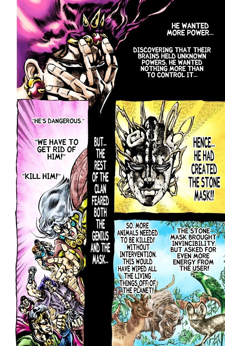 JoJo's Bizarre Adventure Part 2 - Battle Tendency (Official Colored) Chapter 68 page 2 - Chapter 68: The Phenomenal Power of the Red Stone
