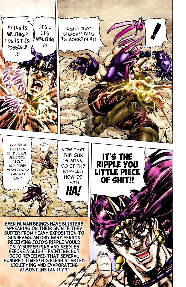 JoJo's Bizarre Adventure Part 2 - Battle Tendency (Official Colored) Chapter 68 page 6 - Chapter 68: The Phenomenal Power of the Red Stone