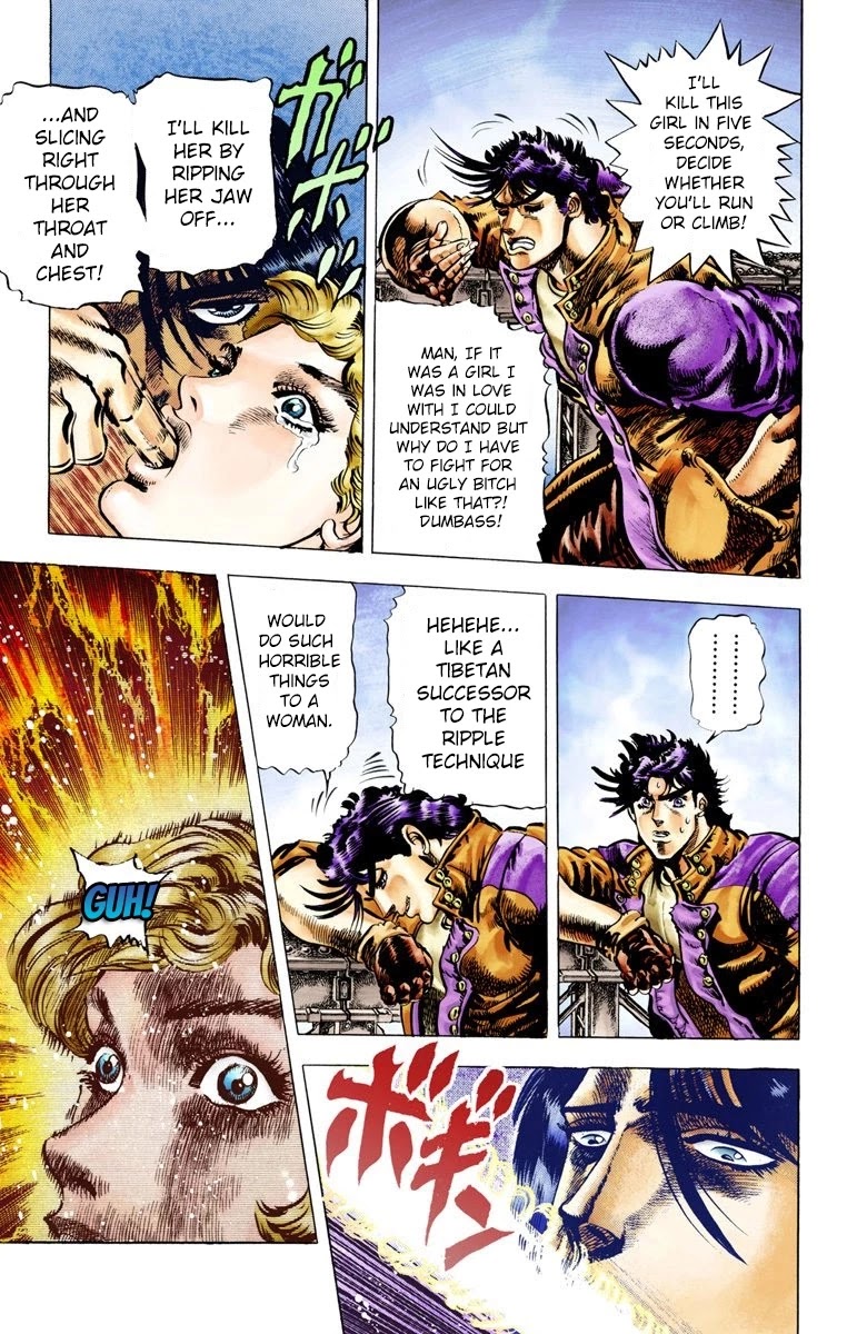 JoJo's Bizarre Adventure Part 2 - Battle Tendency (Official Colored) Chapter 7 page 8 - Chapter 7: Cold and Cruel, Straizo!