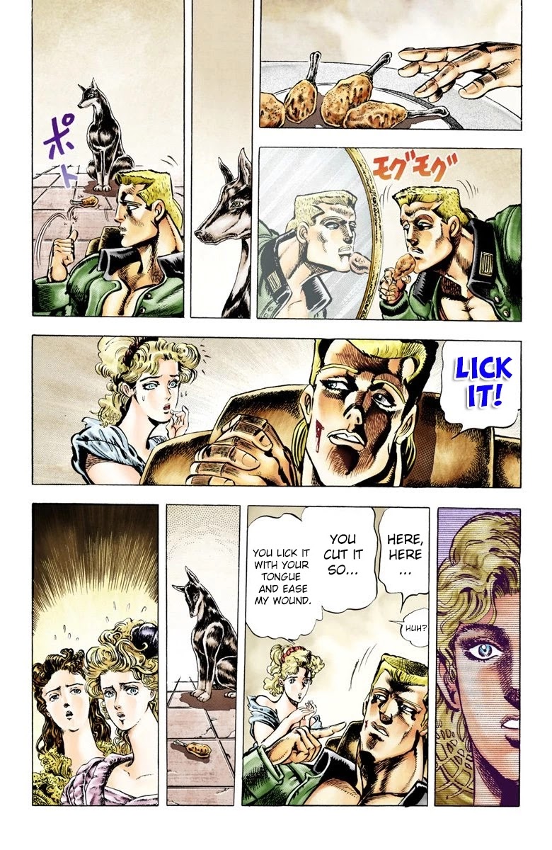 JoJo's Bizarre Adventure Part 2 - Battle Tendency (Official Colored) Chapter 8 page 11 - Chapter 8: Nazis and "The Man in the Column"