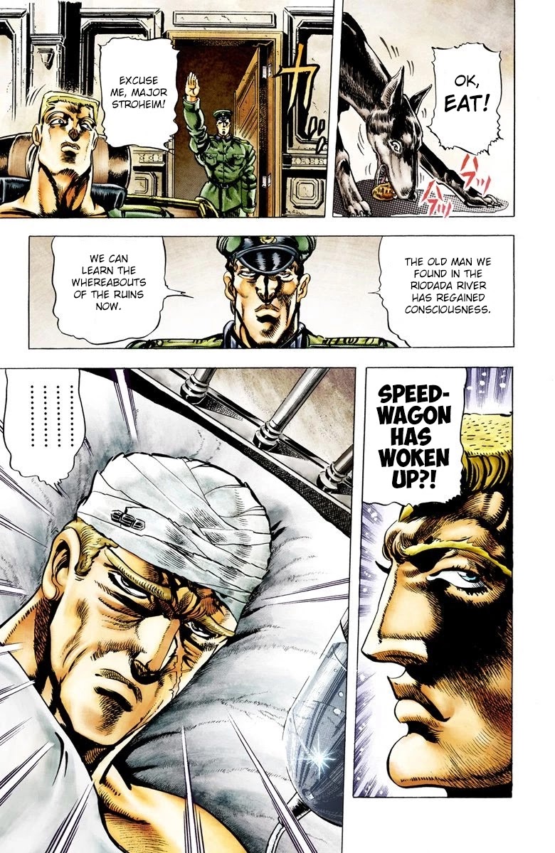 JoJo's Bizarre Adventure Part 2 - Battle Tendency (Official Colored) Chapter 8 page 14 - Chapter 8: Nazis and "The Man in the Column"