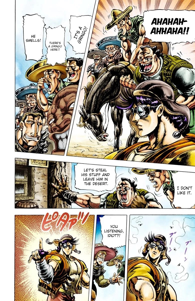 JoJo's Bizarre Adventure Part 2 - Battle Tendency (Official Colored) Chapter 9 page 13 - Chapter 9: "Man in the Column" Resurrection Project