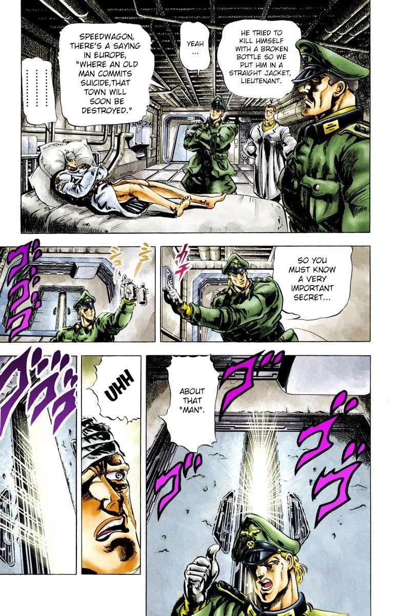 JoJo's Bizarre Adventure Part 2 - Battle Tendency (Official Colored) Chapter 9 page 3 - Chapter 9: "Man in the Column" Resurrection Project