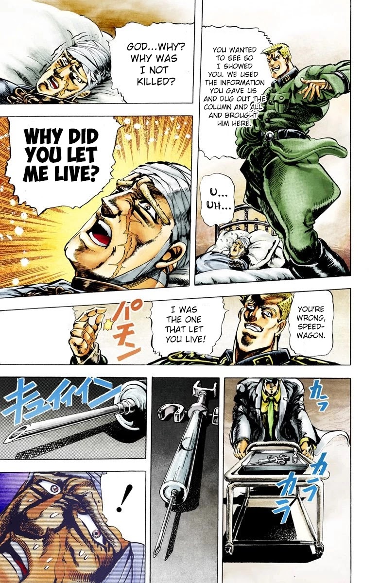 JoJo's Bizarre Adventure Part 2 - Battle Tendency (Official Colored) Chapter 9 page 5 - Chapter 9: "Man in the Column" Resurrection Project