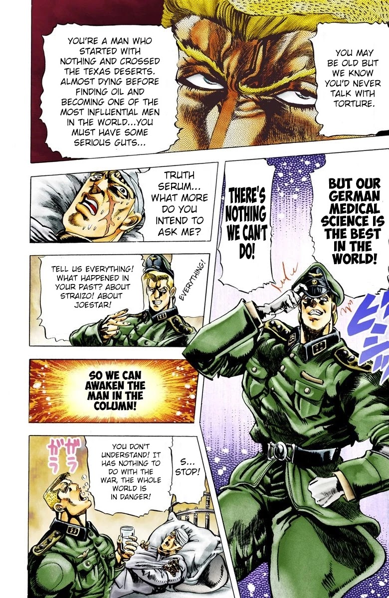 JoJo's Bizarre Adventure Part 2 - Battle Tendency (Official Colored) Chapter 9 page 6 - Chapter 9: "Man in the Column" Resurrection Project