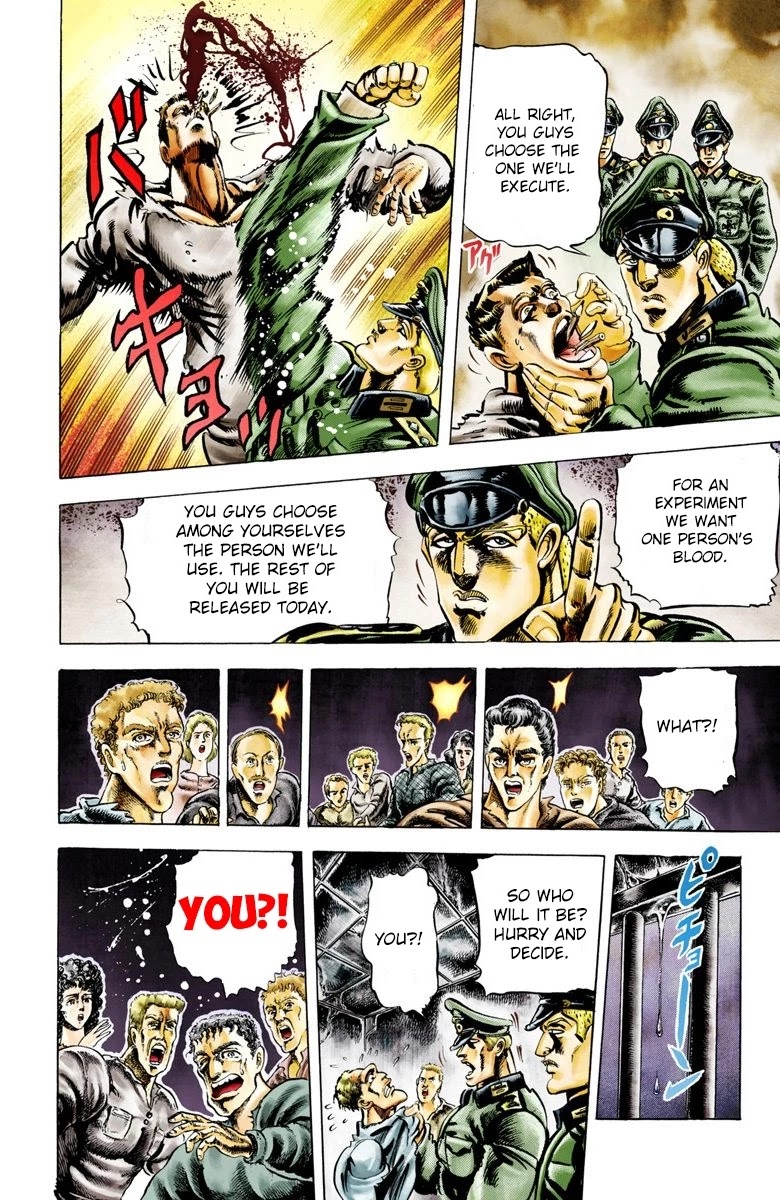 JoJo's Bizarre Adventure Part 2 - Battle Tendency (Official Colored) Chapter 9 page 8 - Chapter 9: "Man in the Column" Resurrection Project