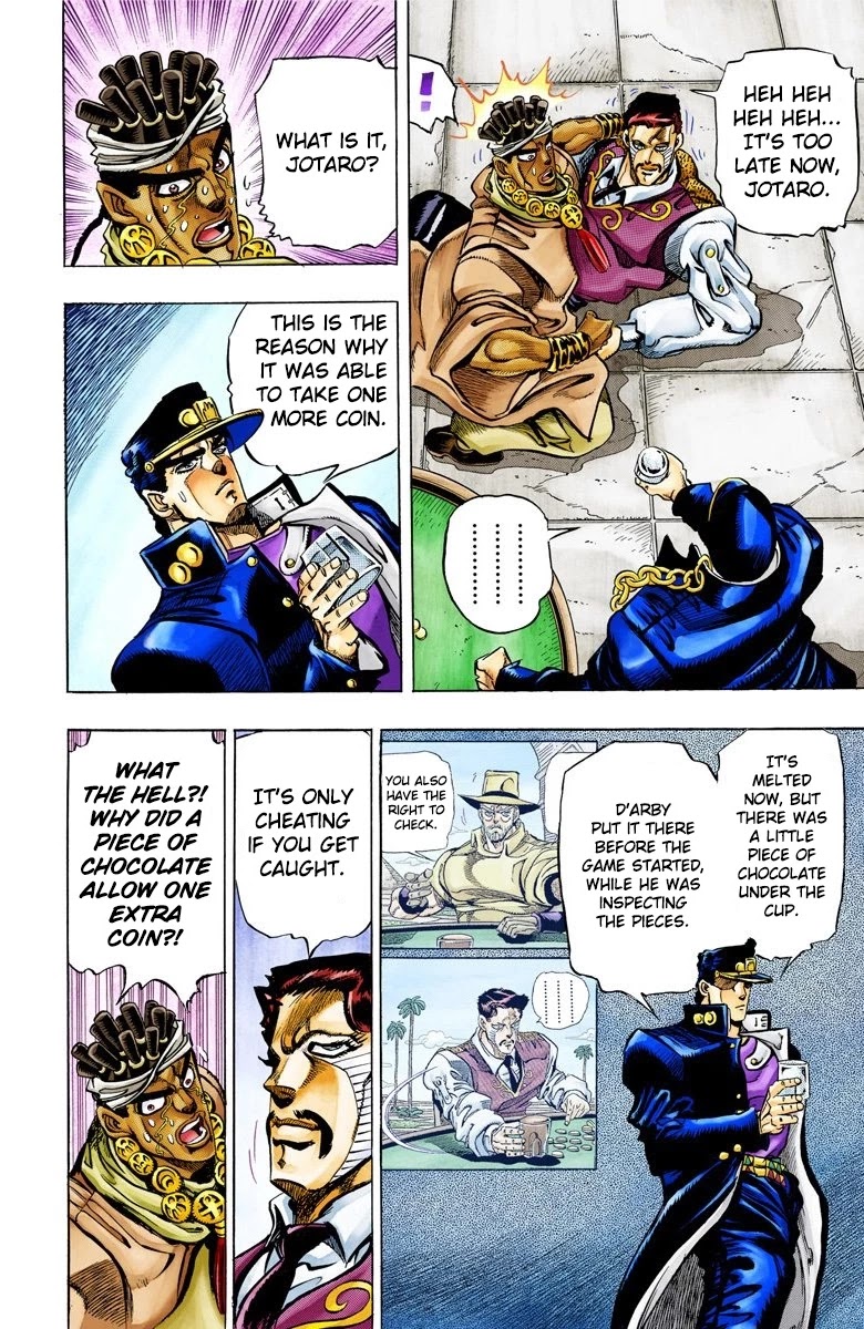 JoJo's Bizarre Adventure Part 3 - Stardust Crusaders (Official Colored) Chapter 100 page 15 - Chapter 100: D'arby the Gambler Part 3