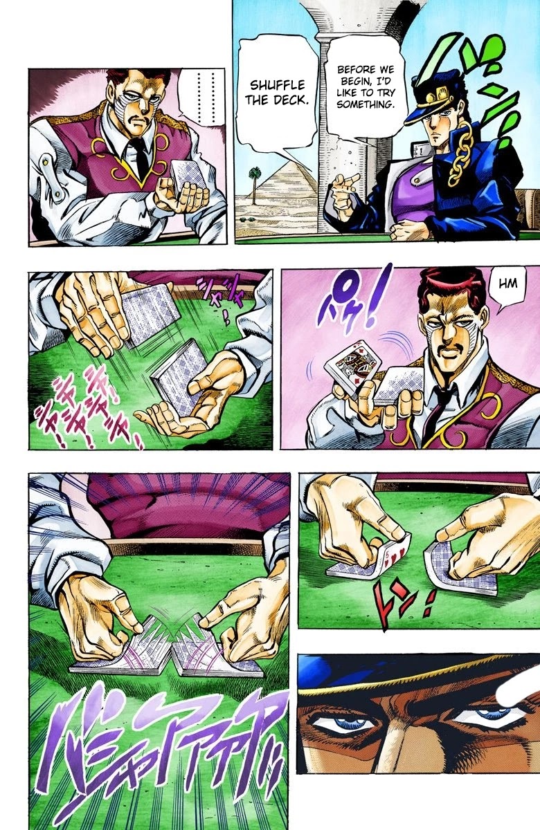 JoJo's Bizarre Adventure Part 3 - Stardust Crusaders (Official Colored) Chapter 100 page 19 - Chapter 100: D'arby the Gambler Part 3