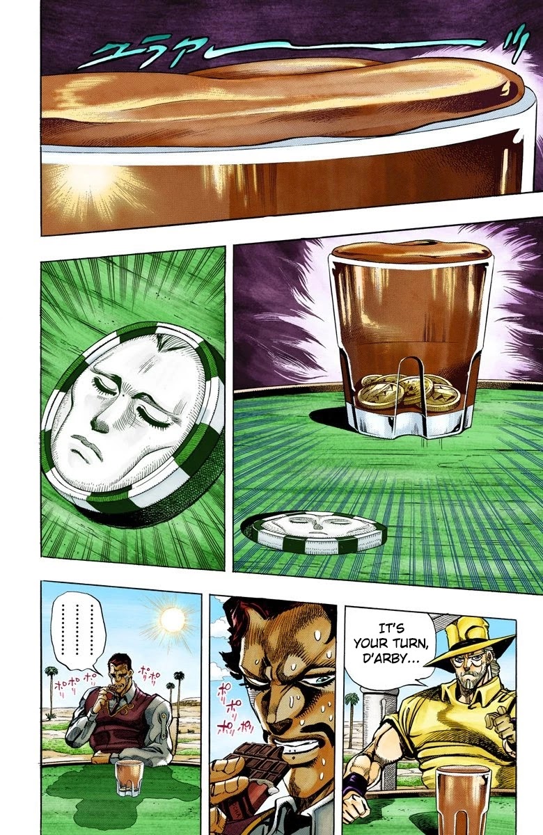 JoJo's Bizarre Adventure Part 3 - Stardust Crusaders (Official Colored) Chapter 100 page 3 - Chapter 100: D'arby the Gambler Part 3