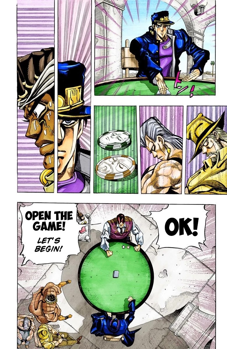 JoJo's Bizarre Adventure Part 3 - Stardust Crusaders (Official Colored) Chapter 101 page 4 - Chapter 101: D'arby the Gamber Part 4