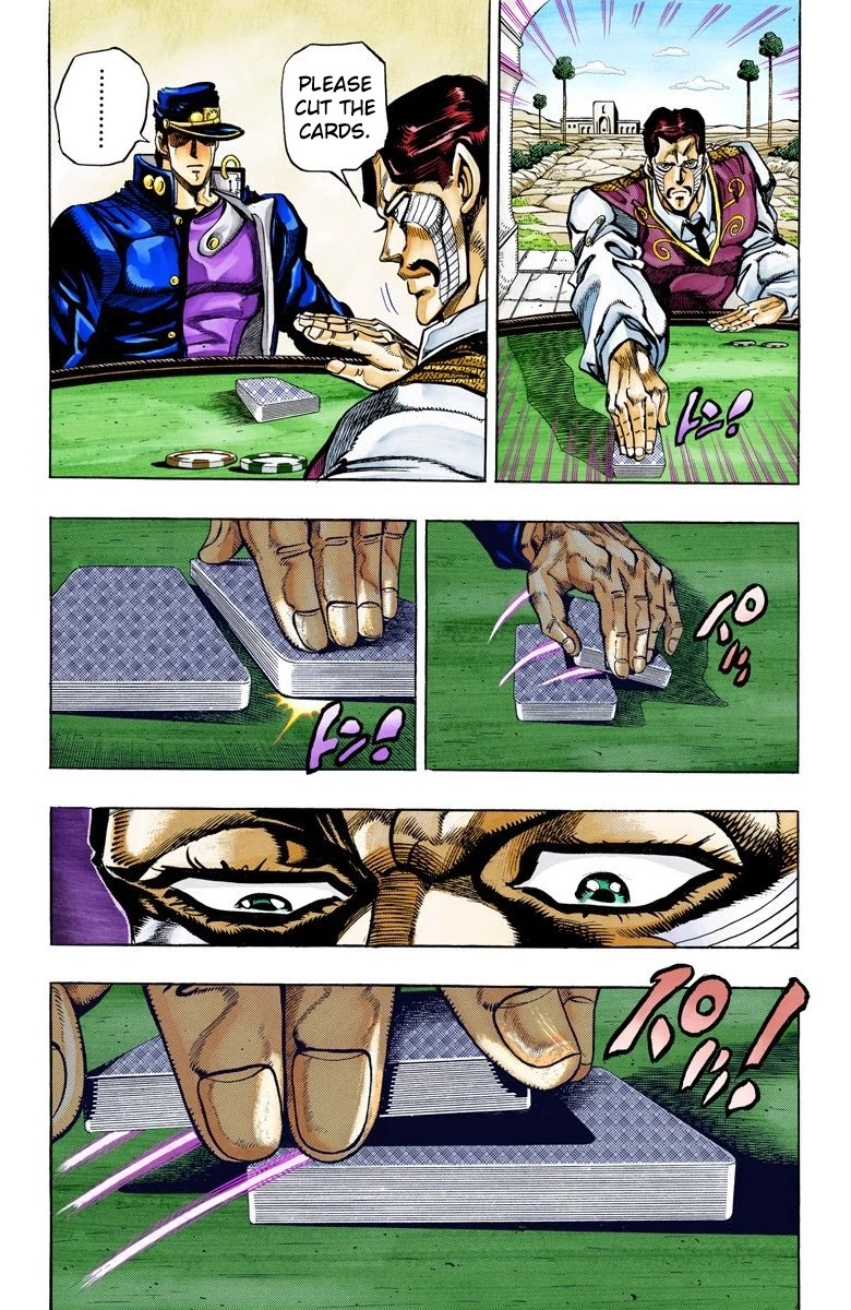 JoJo's Bizarre Adventure Part 3 - Stardust Crusaders (Official Colored) Chapter 101 page 6 - Chapter 101: D'arby the Gamber Part 4