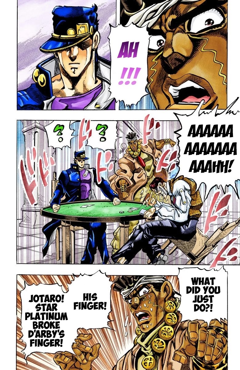 JoJo's Bizarre Adventure Part 3 - Stardust Crusaders (Official Colored) Chapter 101 page 9 - Chapter 101: D'arby the Gamber Part 4