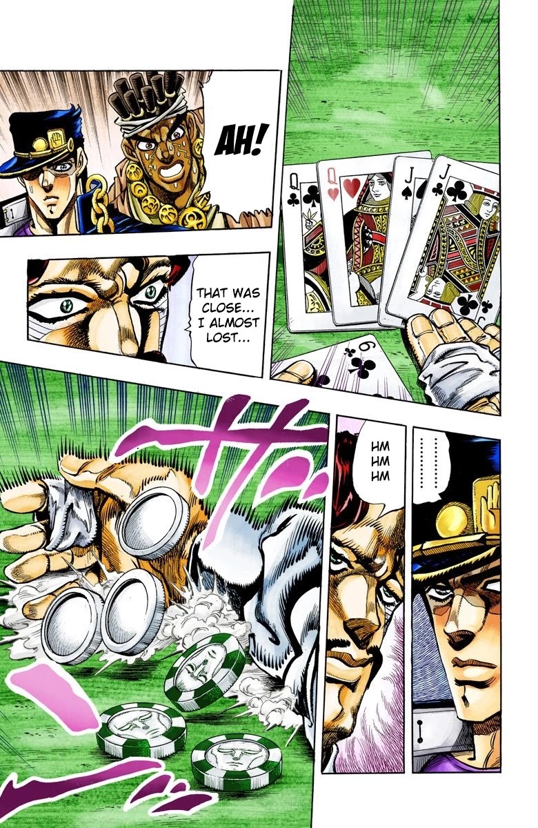 JoJo's Bizarre Adventure Part 3 - Stardust Crusaders (Official Colored) Chapter 102 page 6 - Chapter 102: D'arby the Gambler Part 5