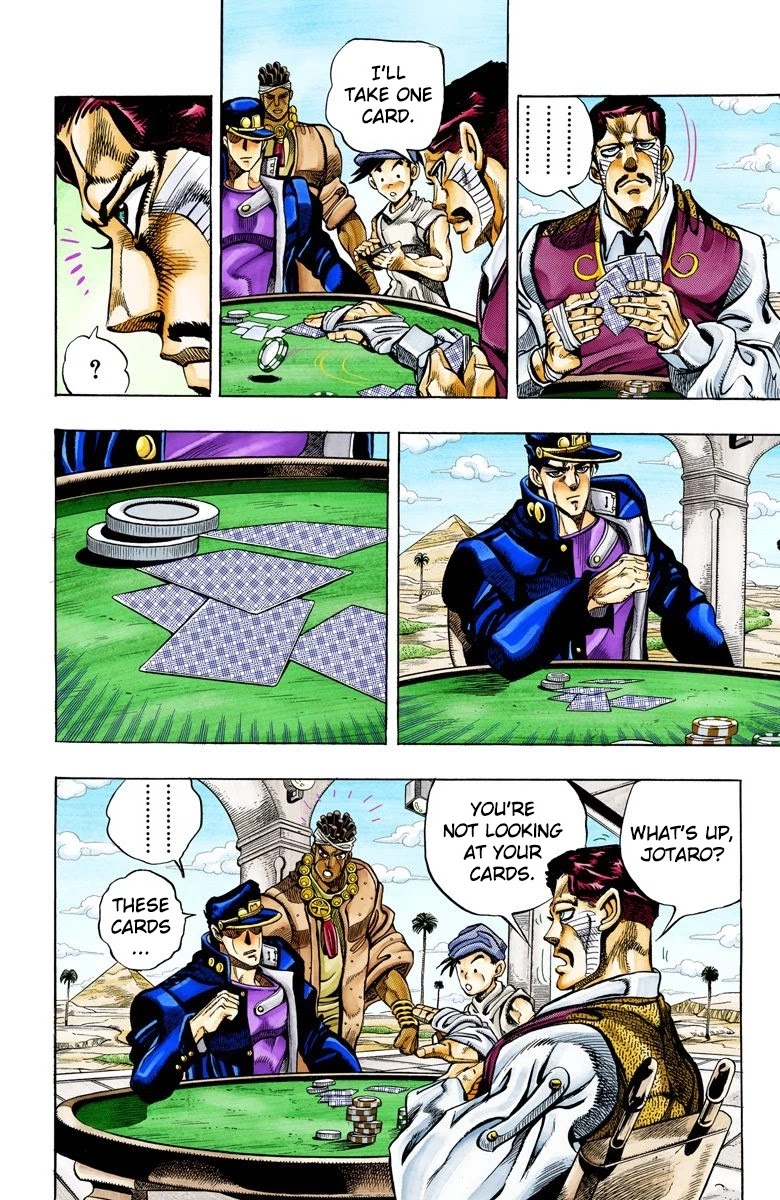 JoJo's Bizarre Adventure Part 3 - Stardust Crusaders (Official Colored) Chapter 102 page 9 - Chapter 102: D'arby the Gambler Part 5