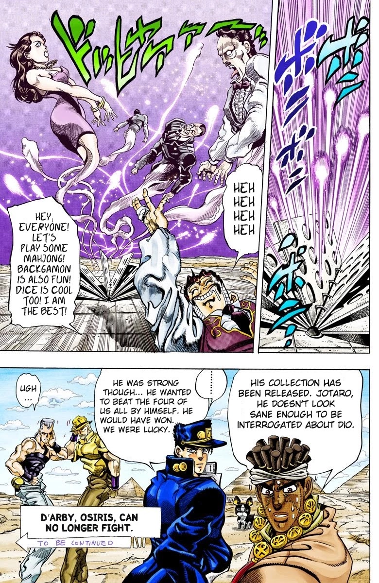 JoJo's Bizarre Adventure Part 3 - Stardust Crusaders (Official Colored) Chapter 103 page 19 - Chapter 103: D'arby the Gambler Part 6