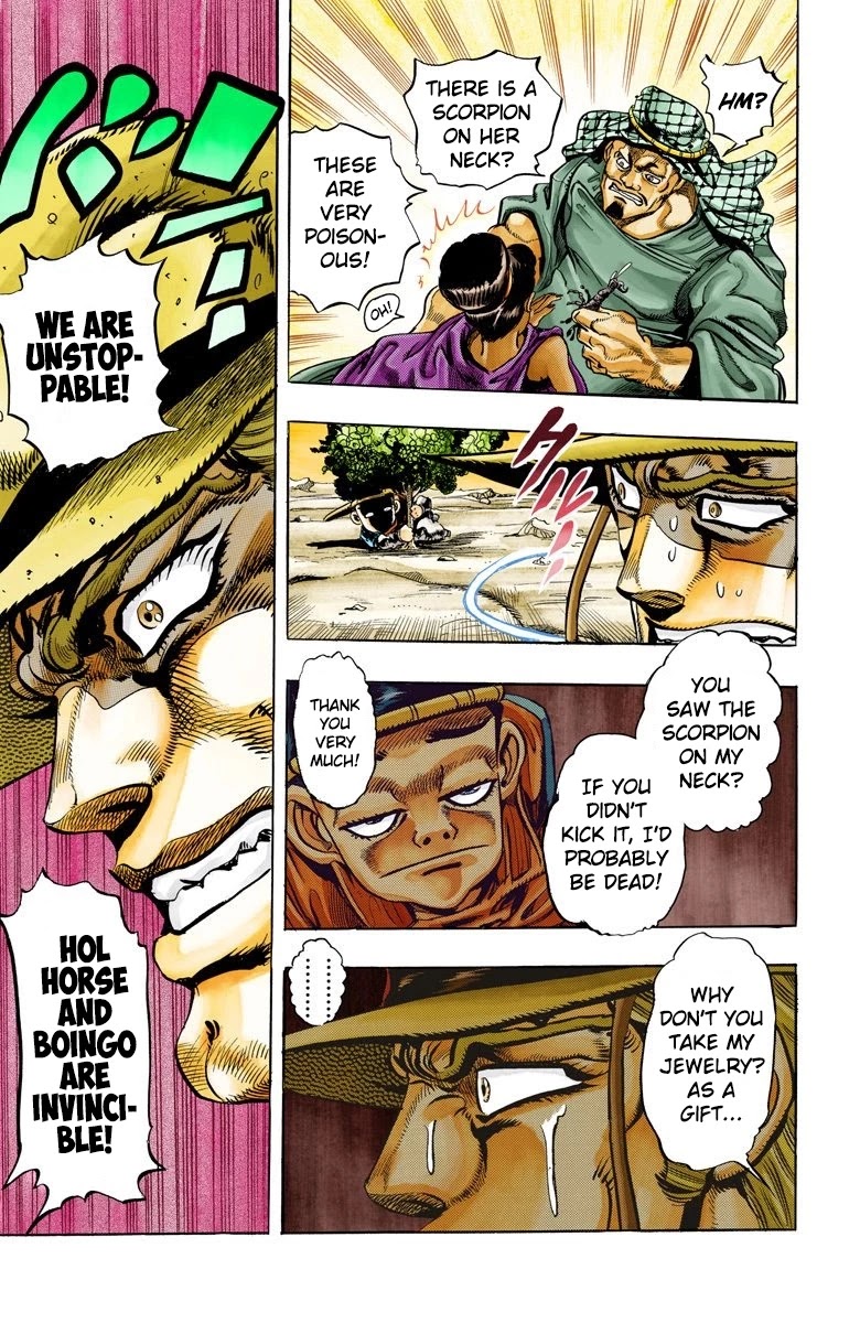 JoJo's Bizarre Adventure Part 3 - Stardust Crusaders (Official Colored) Chapter 104 page 20 - Chapter 104: Hol Horse and Boingo Part 1