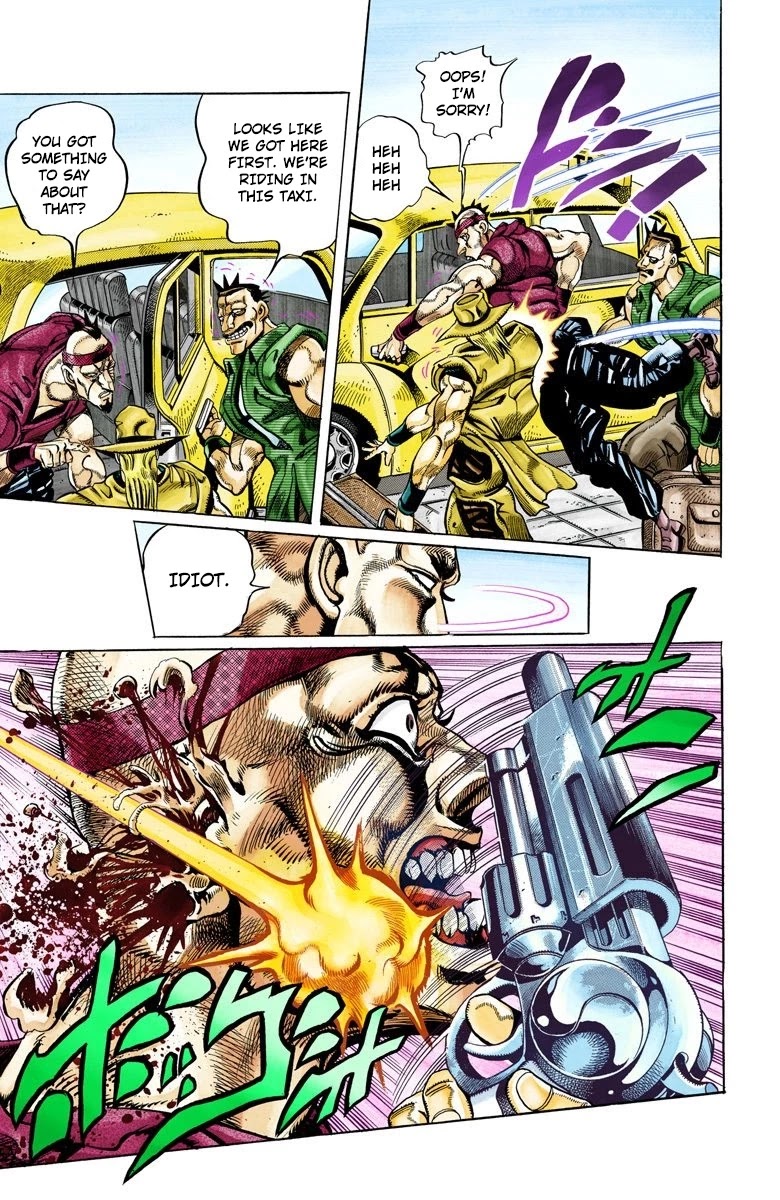 JoJo's Bizarre Adventure Part 3 - Stardust Crusaders (Official Colored) Chapter 104 page 4 - Chapter 104: Hol Horse and Boingo Part 1