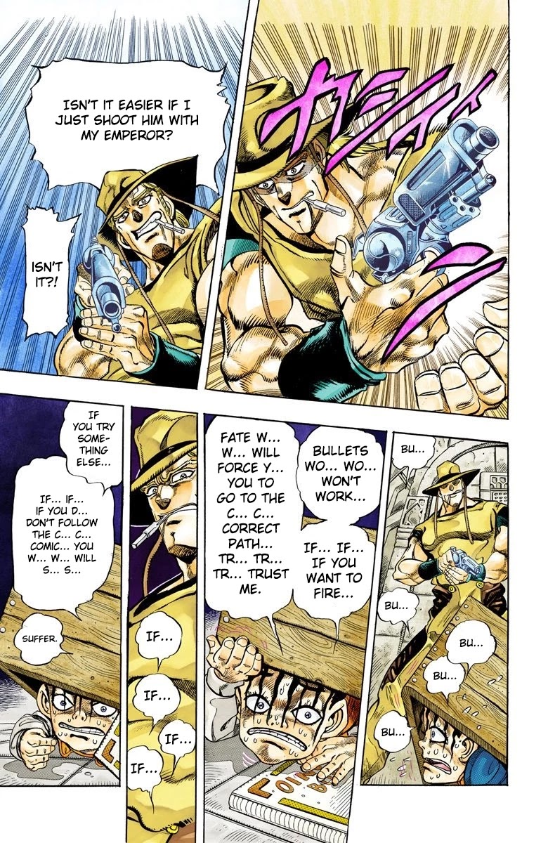 JoJo's Bizarre Adventure Part 3 - Stardust Crusaders (Official Colored) Chapter 105 page 11 - Chapter 105: Hol Horse and Boingo Part 2