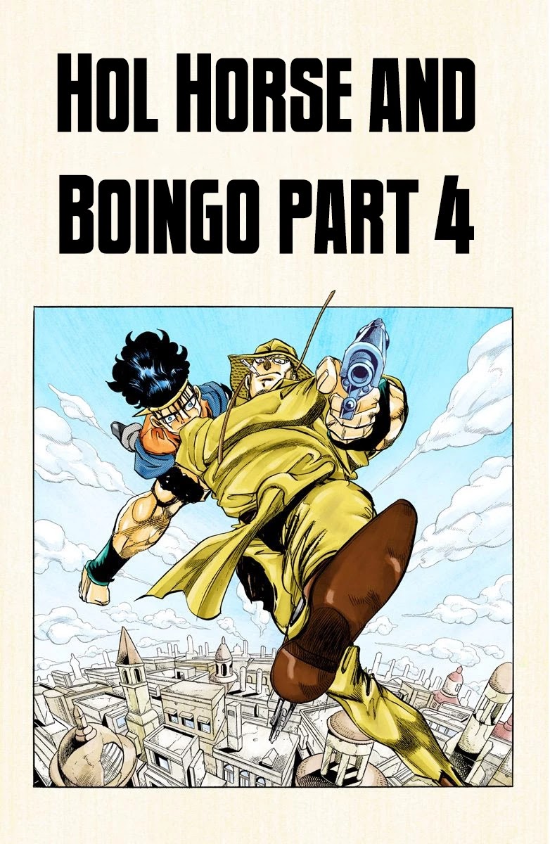 JoJo's Bizarre Adventure Part 3 - Stardust Crusaders (Official Colored) Chapter 107 page 2 - Chapter 107: Hol Horse and Boingo Part 4
