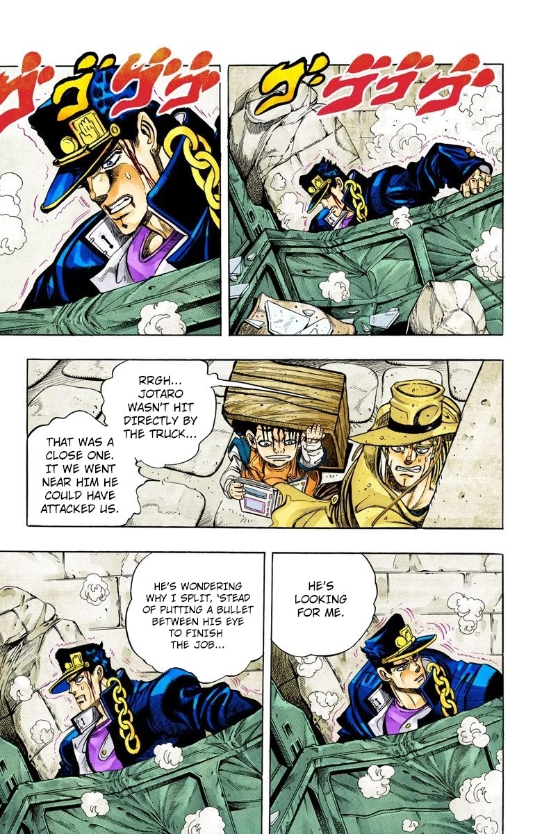 JoJo's Bizarre Adventure Part 3 - Stardust Crusaders (Official Colored) Chapter 107 page 5 - Chapter 107: Hol Horse and Boingo Part 4