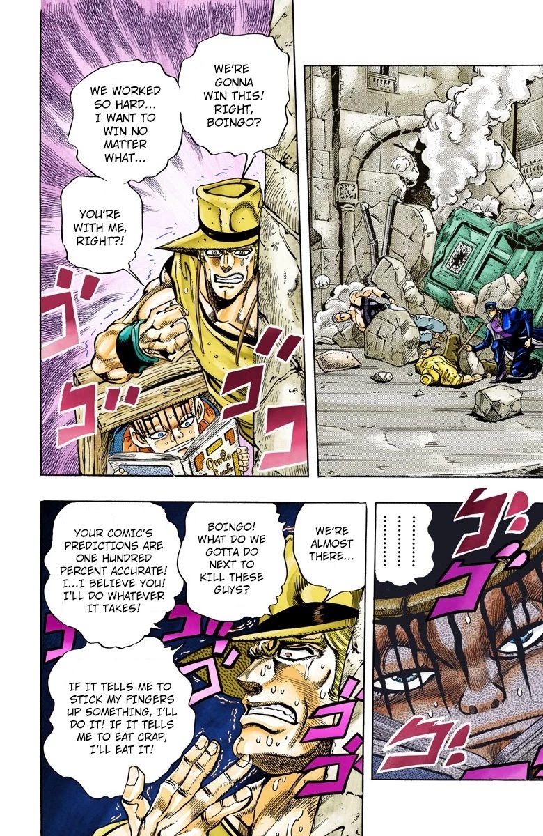 JoJo's Bizarre Adventure Part 3 - Stardust Crusaders (Official Colored) Chapter 107 page 6 - Chapter 107: Hol Horse and Boingo Part 4