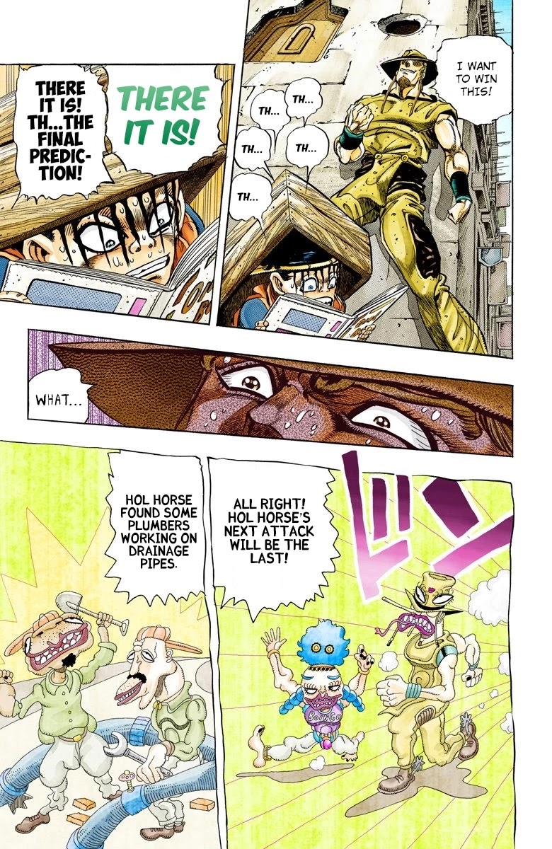 JoJo's Bizarre Adventure Part 3 - Stardust Crusaders (Official Colored) Chapter 107 page 7 - Chapter 107: Hol Horse and Boingo Part 4