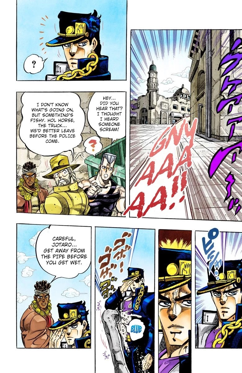 JoJo's Bizarre Adventure Part 3 - Stardust Crusaders (Official Colored) Chapter 108 page 14 - Chapter 108: Hol Horse and Boingo Part 5